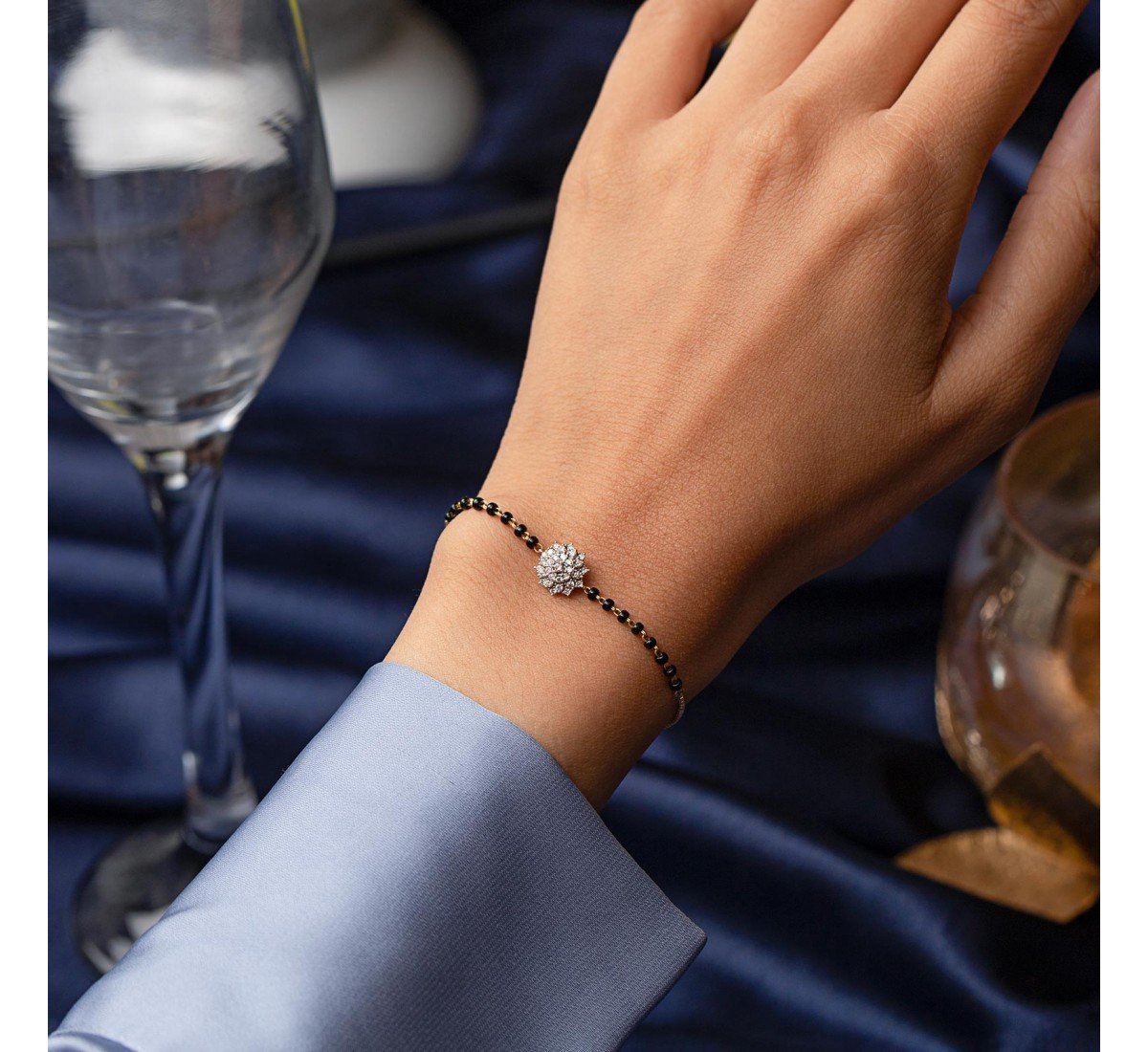 Emelia Diamond Mangalsutra Bracelet