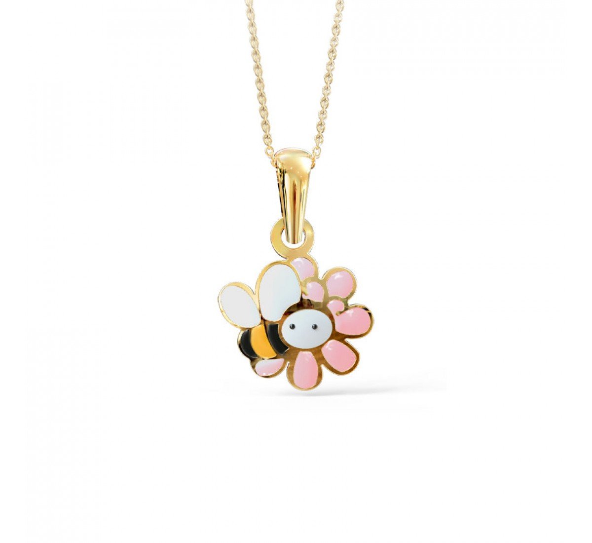 Gold Pendant for Busy Bees