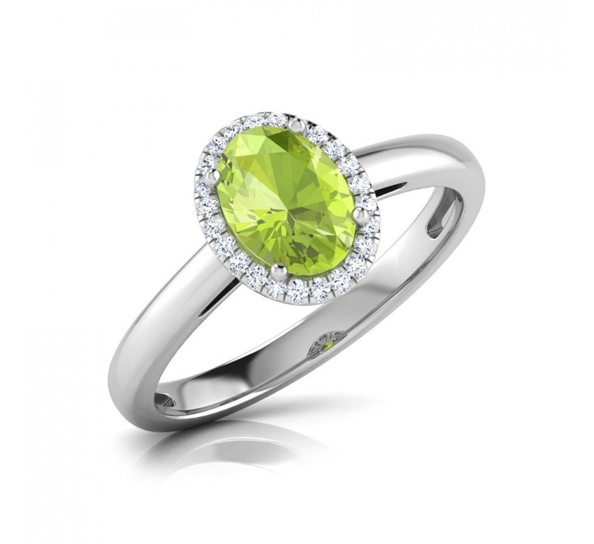 Aroma Peridot Birthstone Diamond Ring