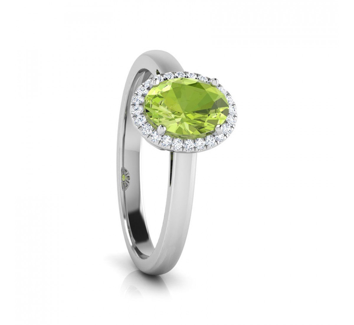 Aroma Peridot Birthstone Diamond Ring
