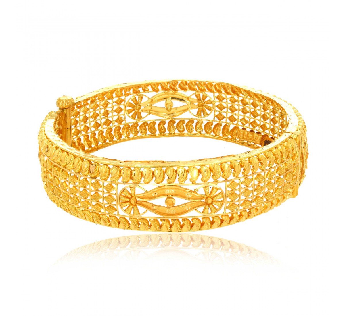 Chavi Eye Craft Gold Chur Bangle