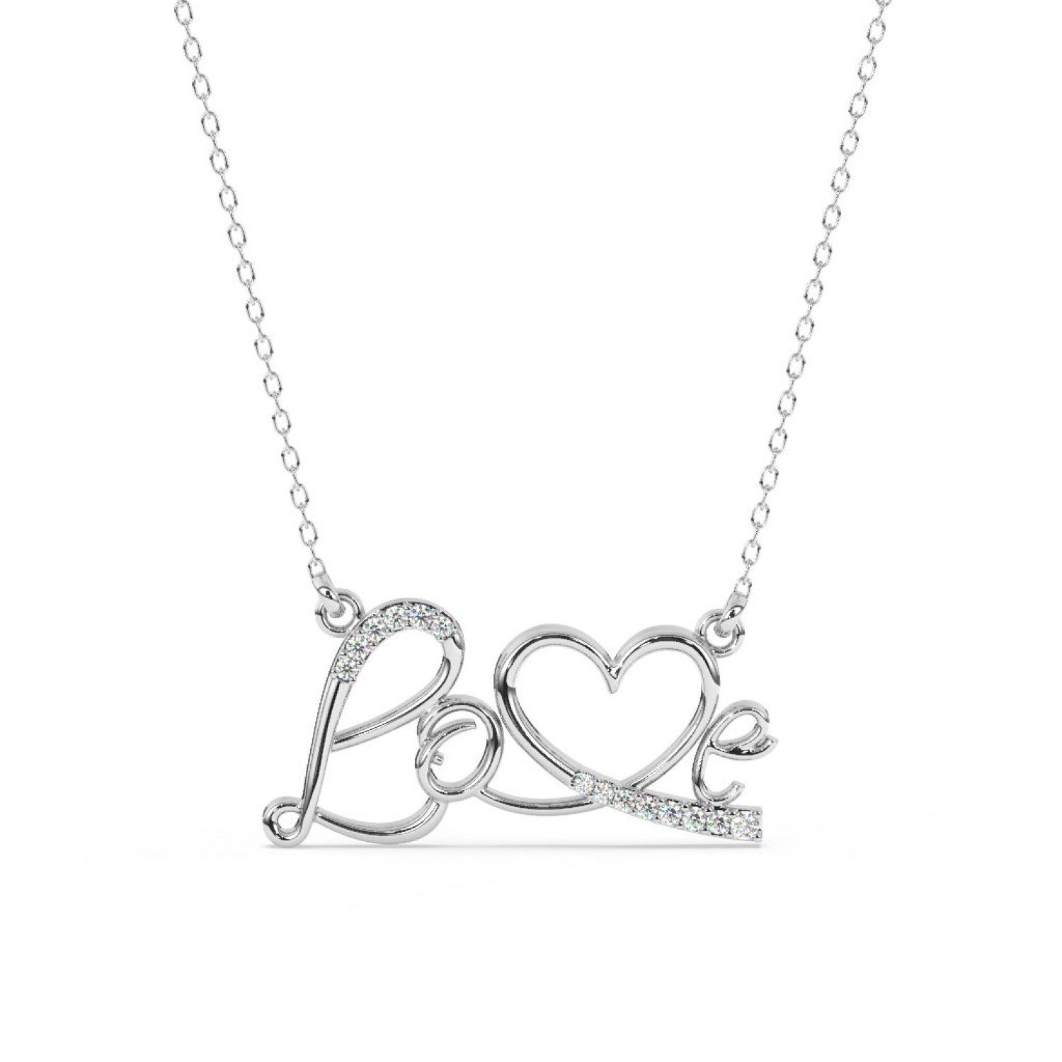 Silver All About Love Necklace