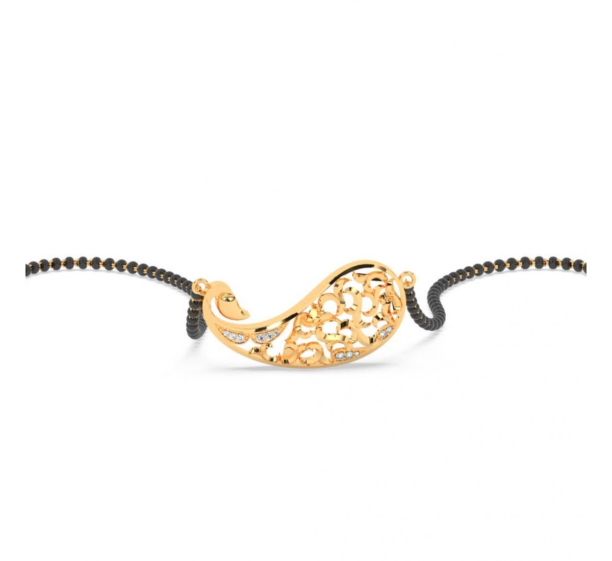 Gold Peacock Mangalsutra