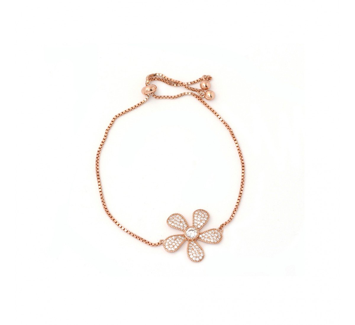 Rose Gold Bluestar Floral Bracelet