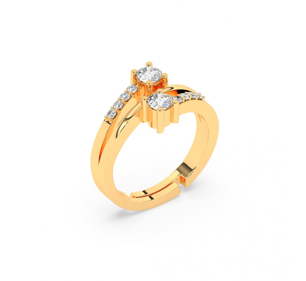 Gold Charm Adjustable Ring
