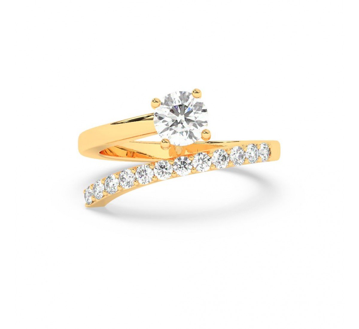 Gold Zircon Sunrise Ring