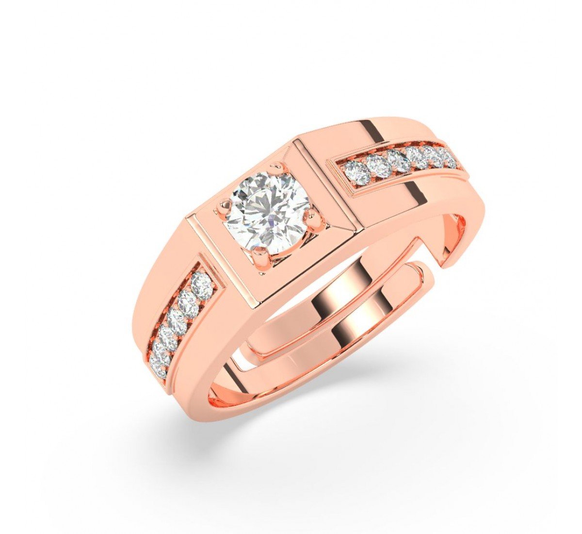 Rose Gold Growth Ring For Him