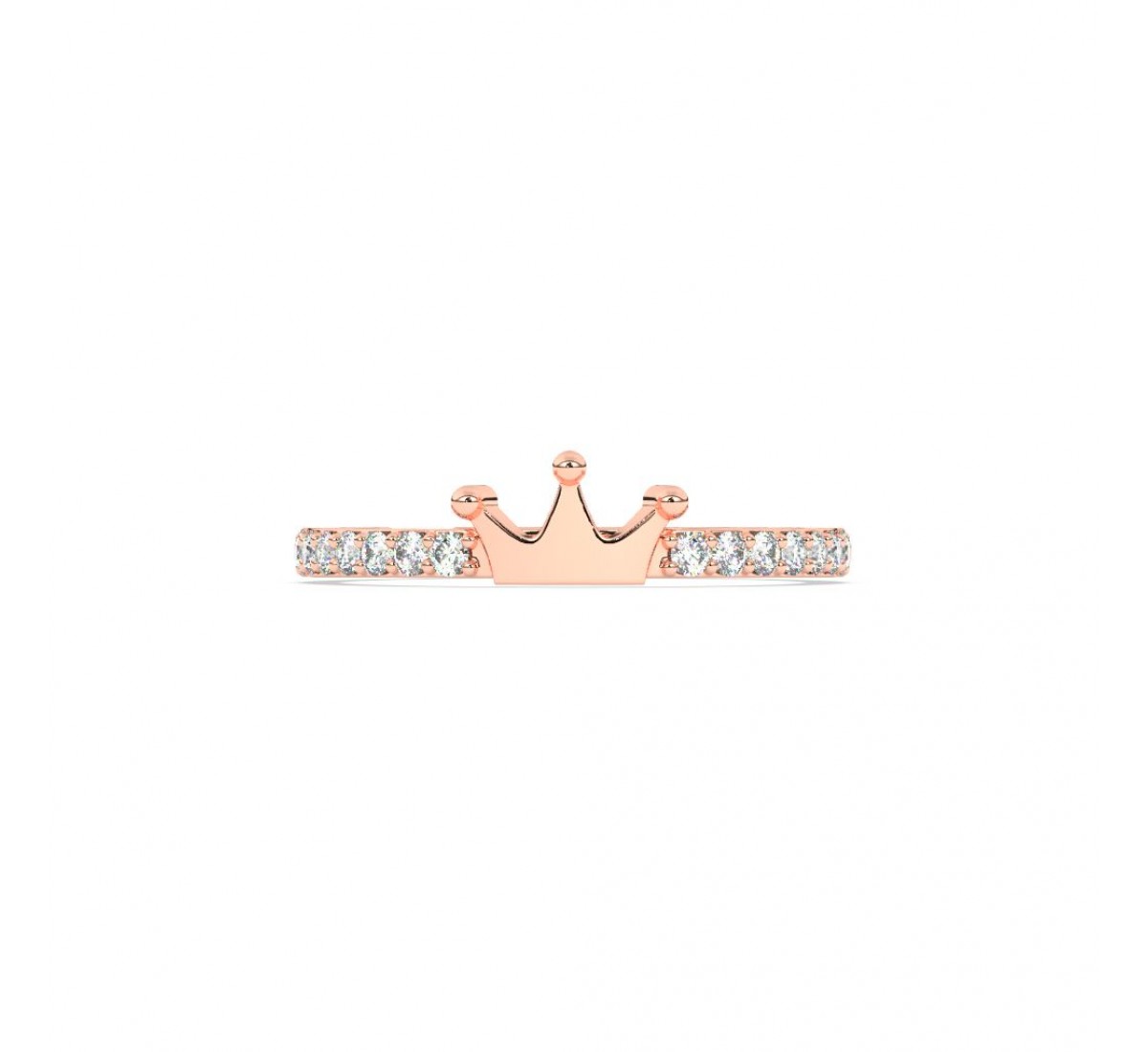 Rose Gold Crown Jewel Ring