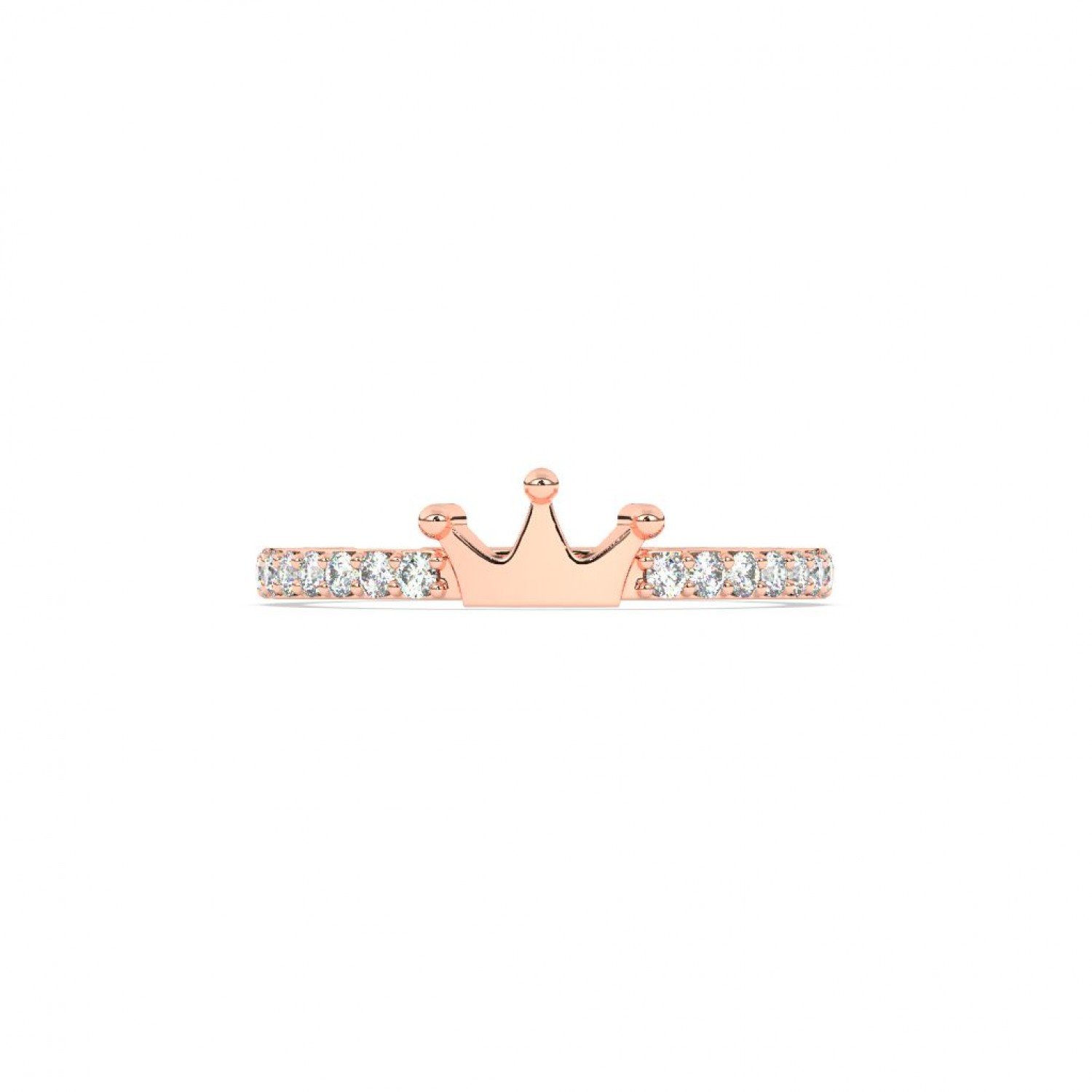 Rose Gold Crown Jewel Ring