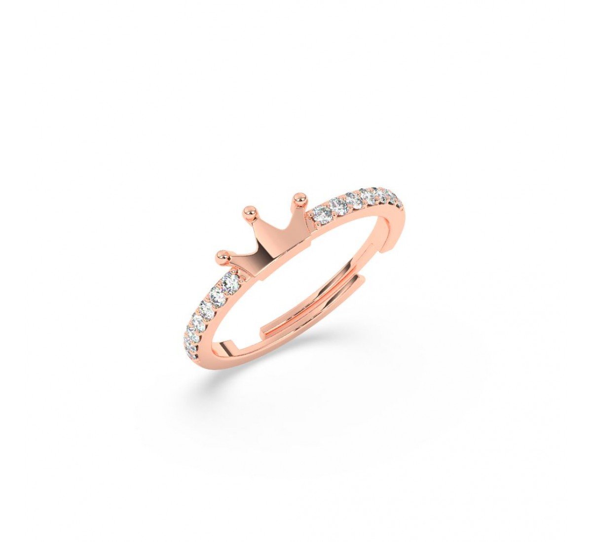 Rose Gold Crown Jewel Ring