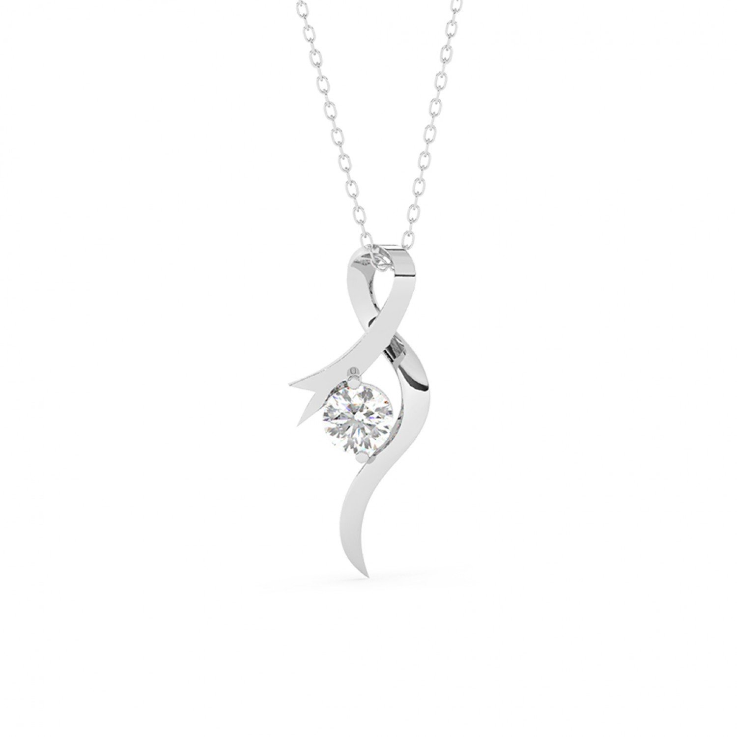 Silver Falling Dew Necklace With Link Chain