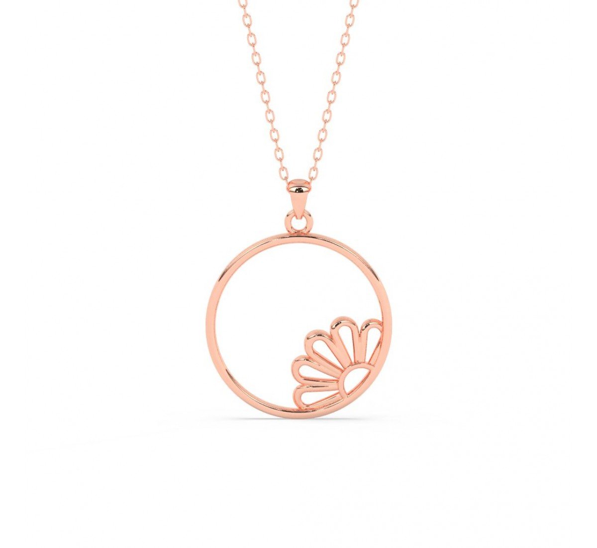 Rose Gold Floral Bloom Pendent