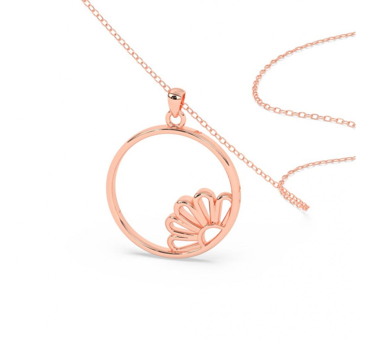 Rose Gold Floral Bloom Pendent