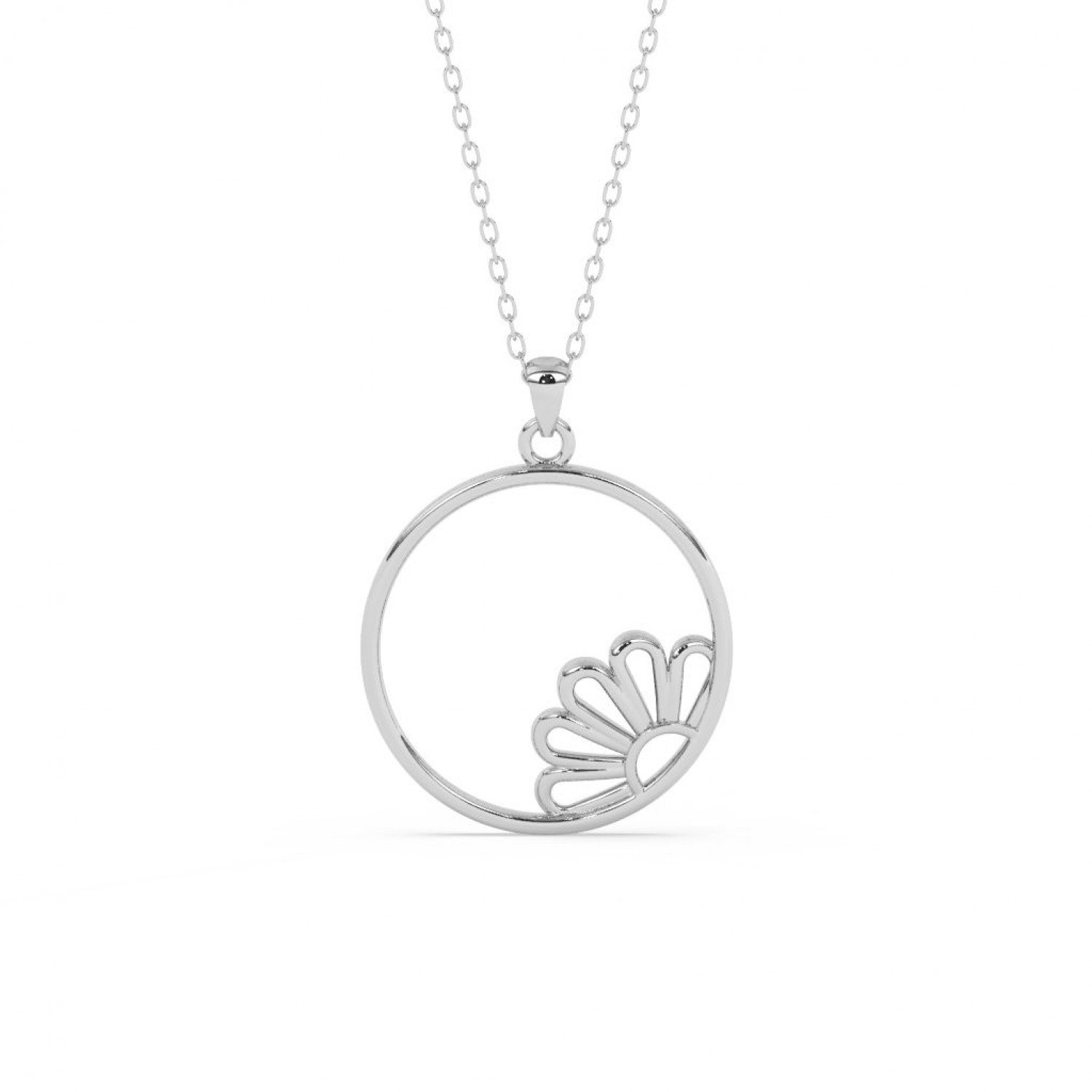 Silver Floral Bloom Pendent