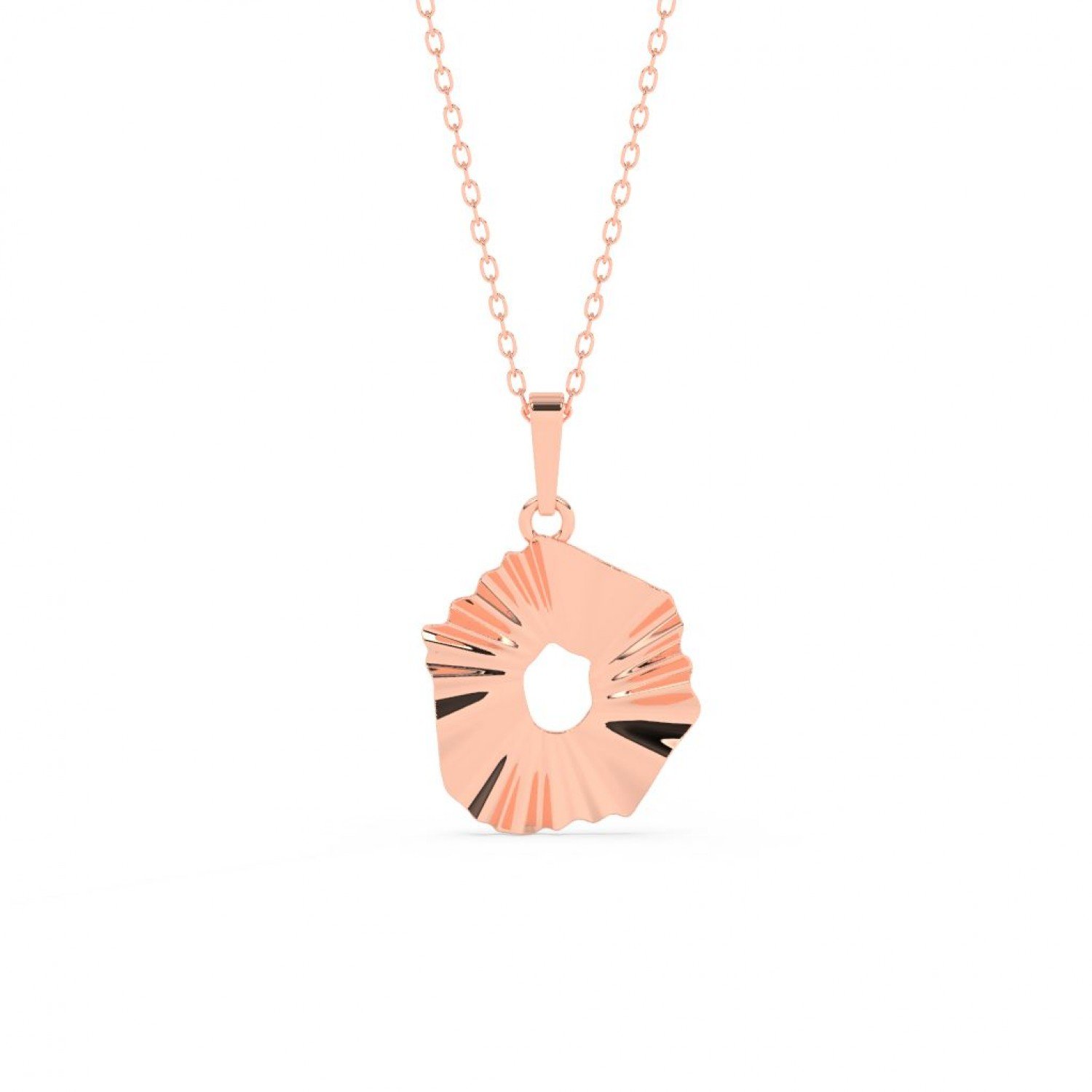 Rose Gold Styles Heptagon Pendent