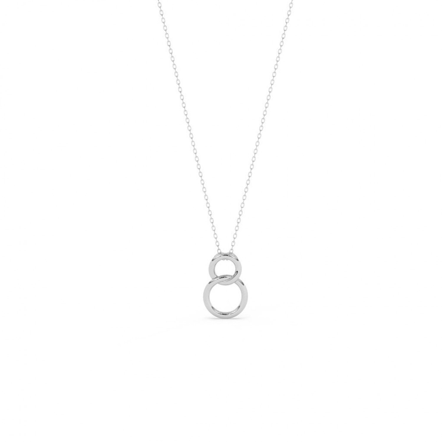 Silver Infinity Circles Rose Gold Plated