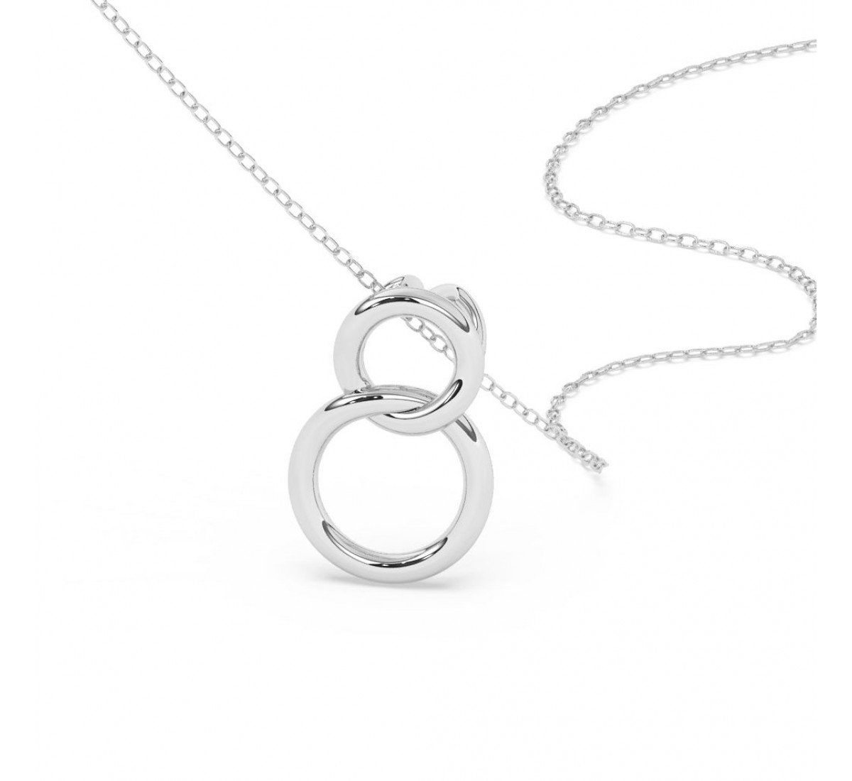 Silver Infinity Circles Rose Gold Plated