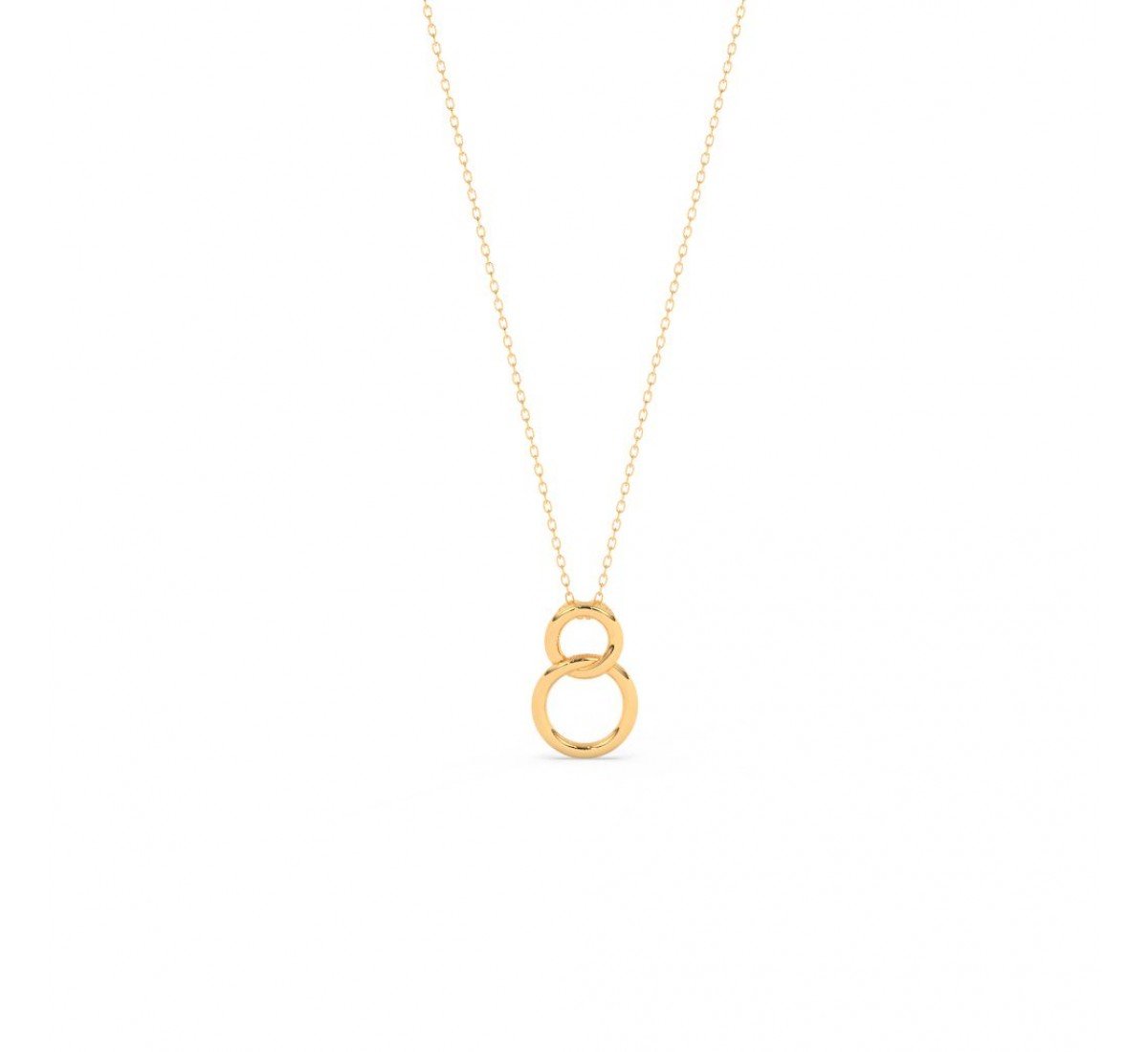Gold Infinity Circles Rose Gold Plated