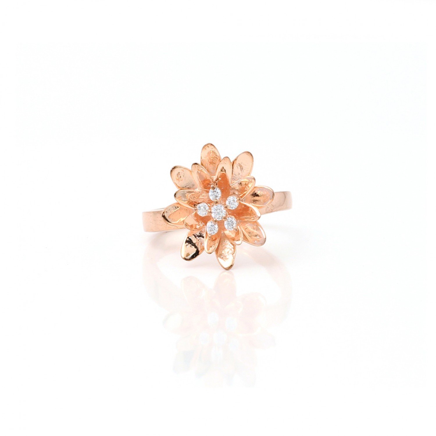 Rose Gold High Glossy Cocktail Ring