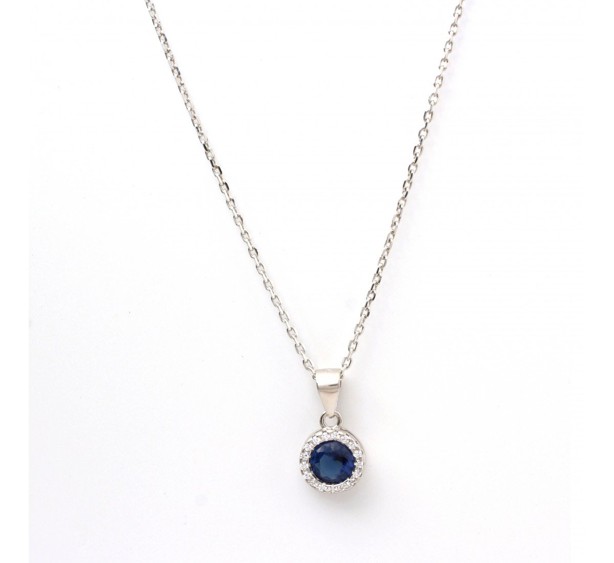 Silver Aqua Blue Pendent