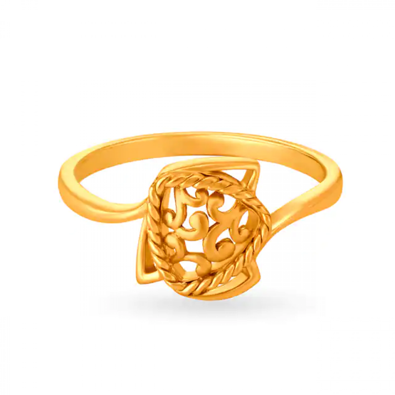 Artistic Gold Triangular Ring