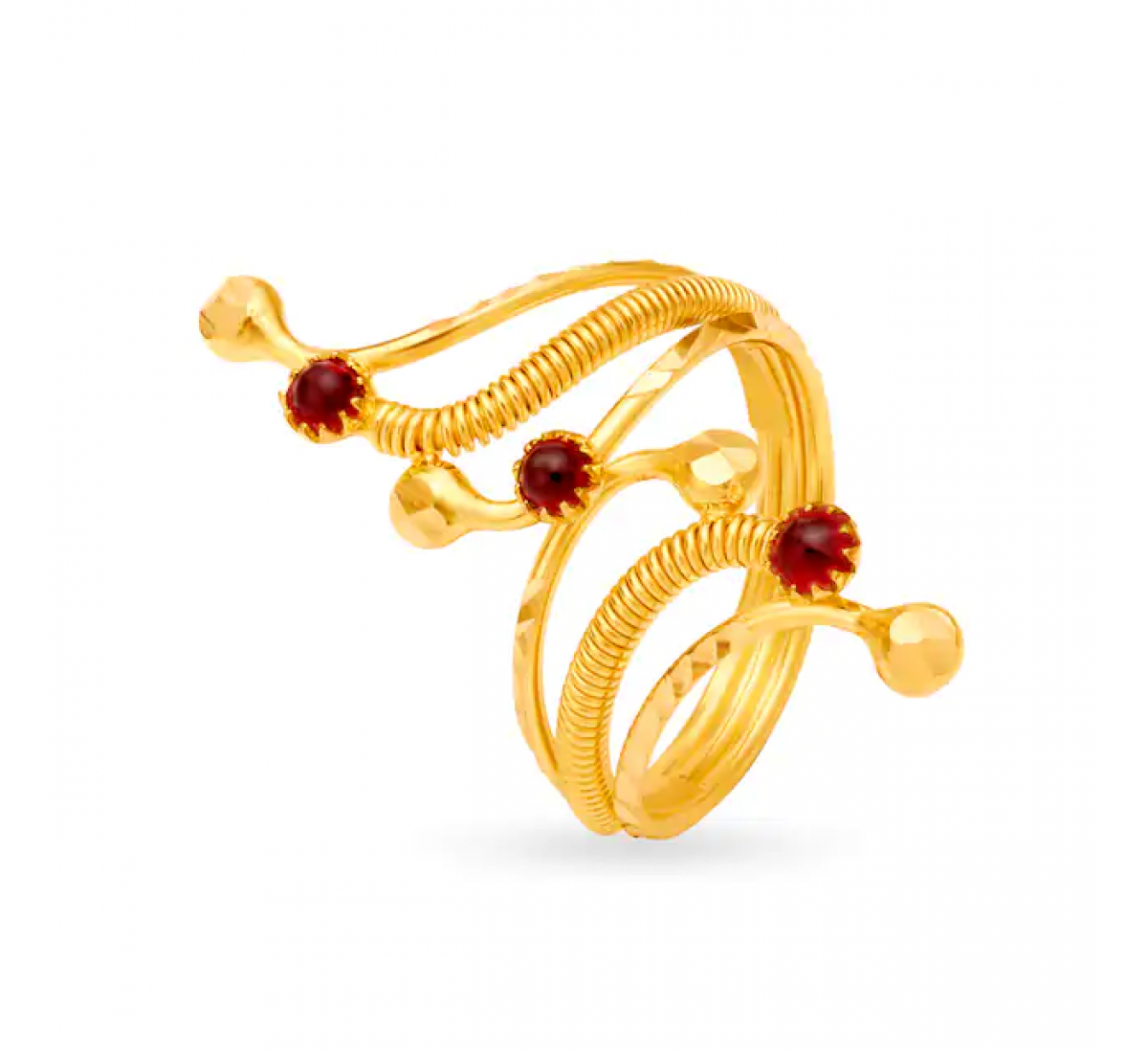 Classy Gold Spiral Ring
