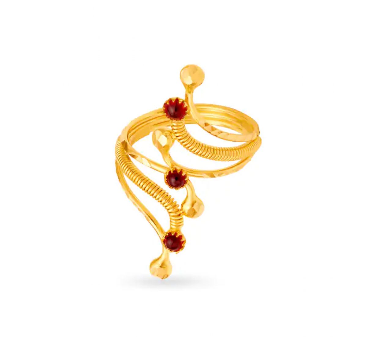 Classy Gold Spiral Ring