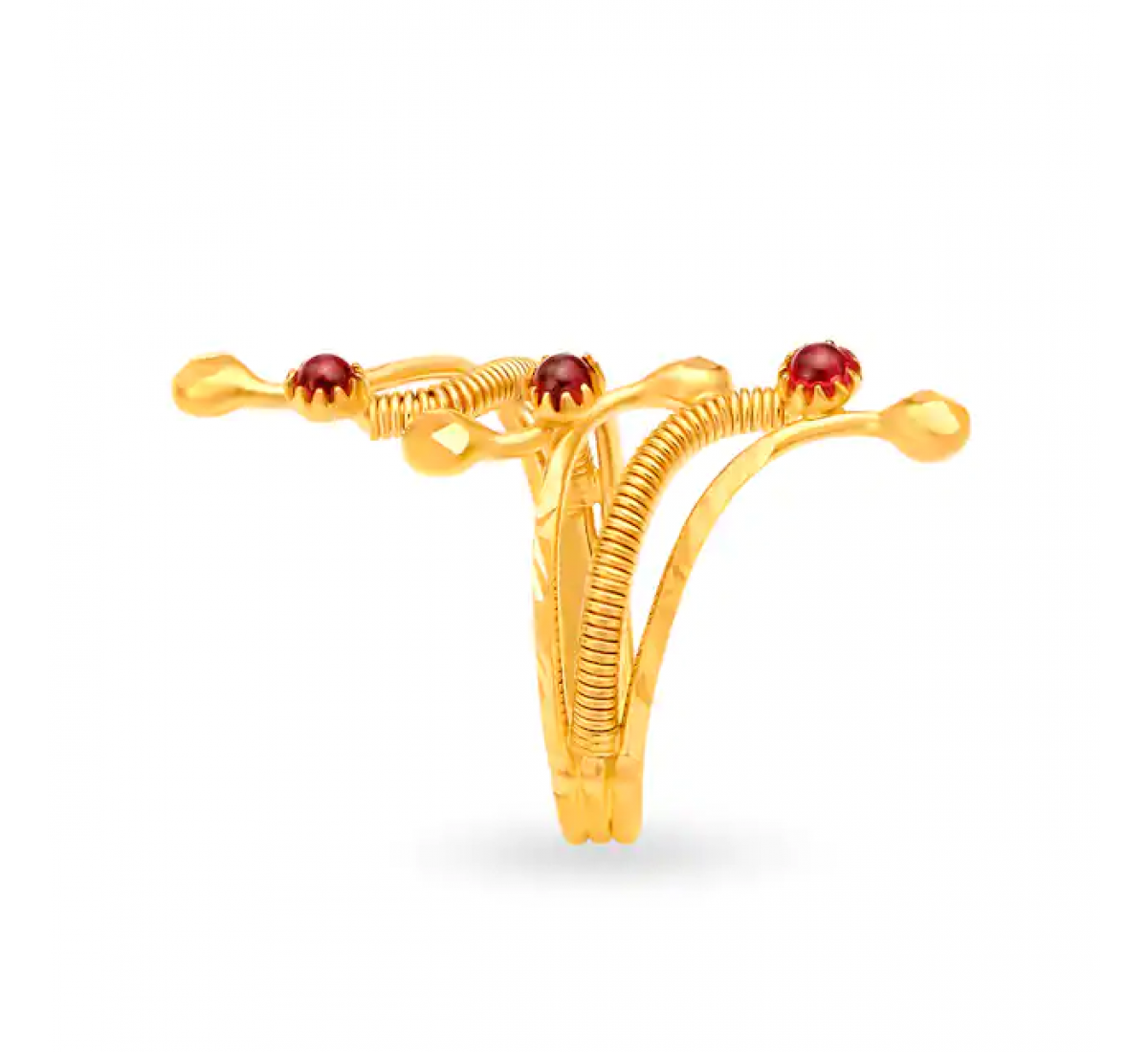 Classy Gold Spiral Ring