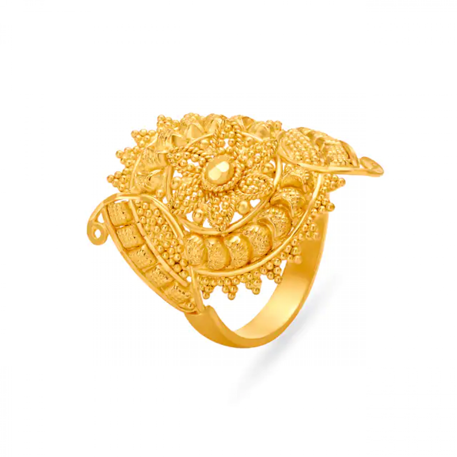Floral Filigree Gold Ring
