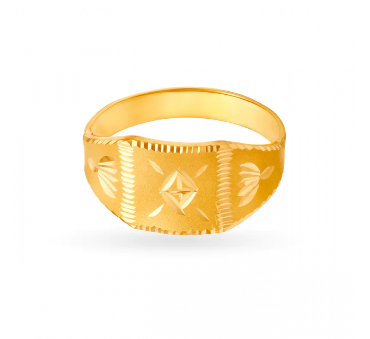 Captivating Gold Engraved Ring