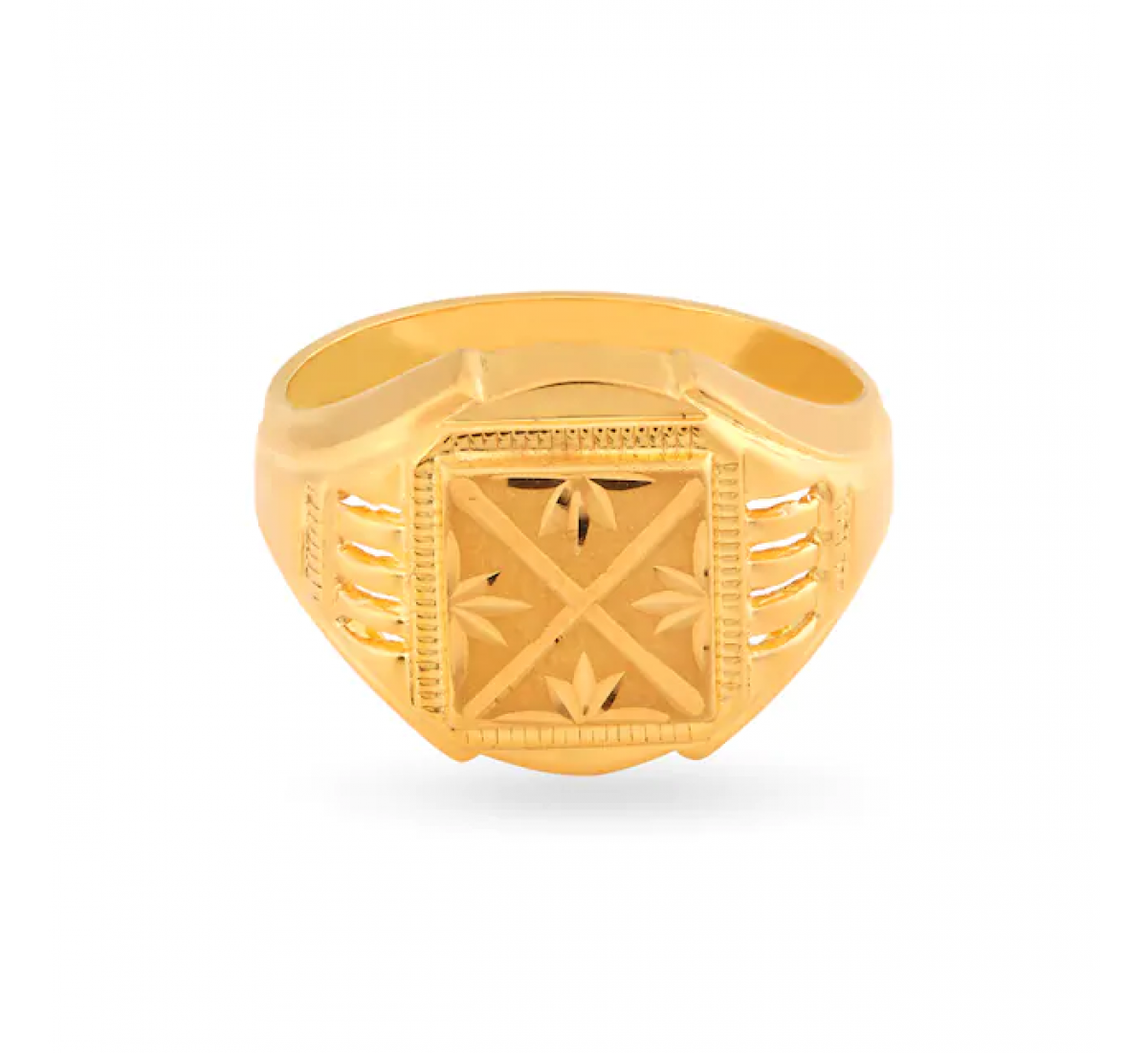 Stately Gold Floral Ring