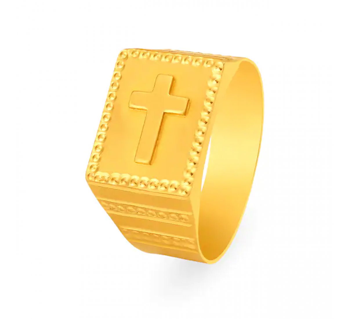 Graceful Gold Cross Ring