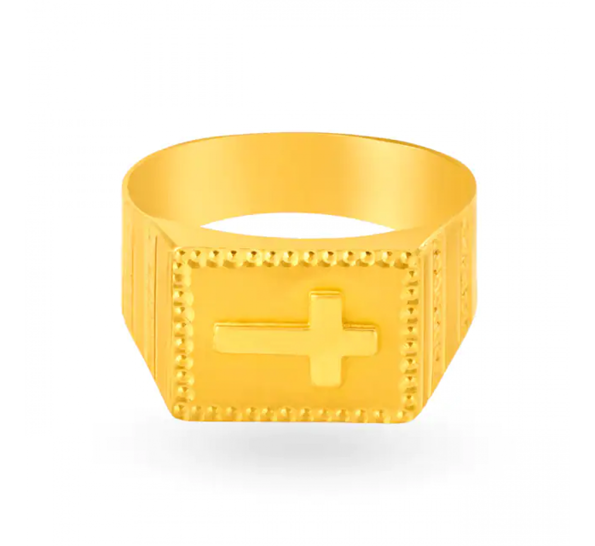 Graceful Gold Cross Ring