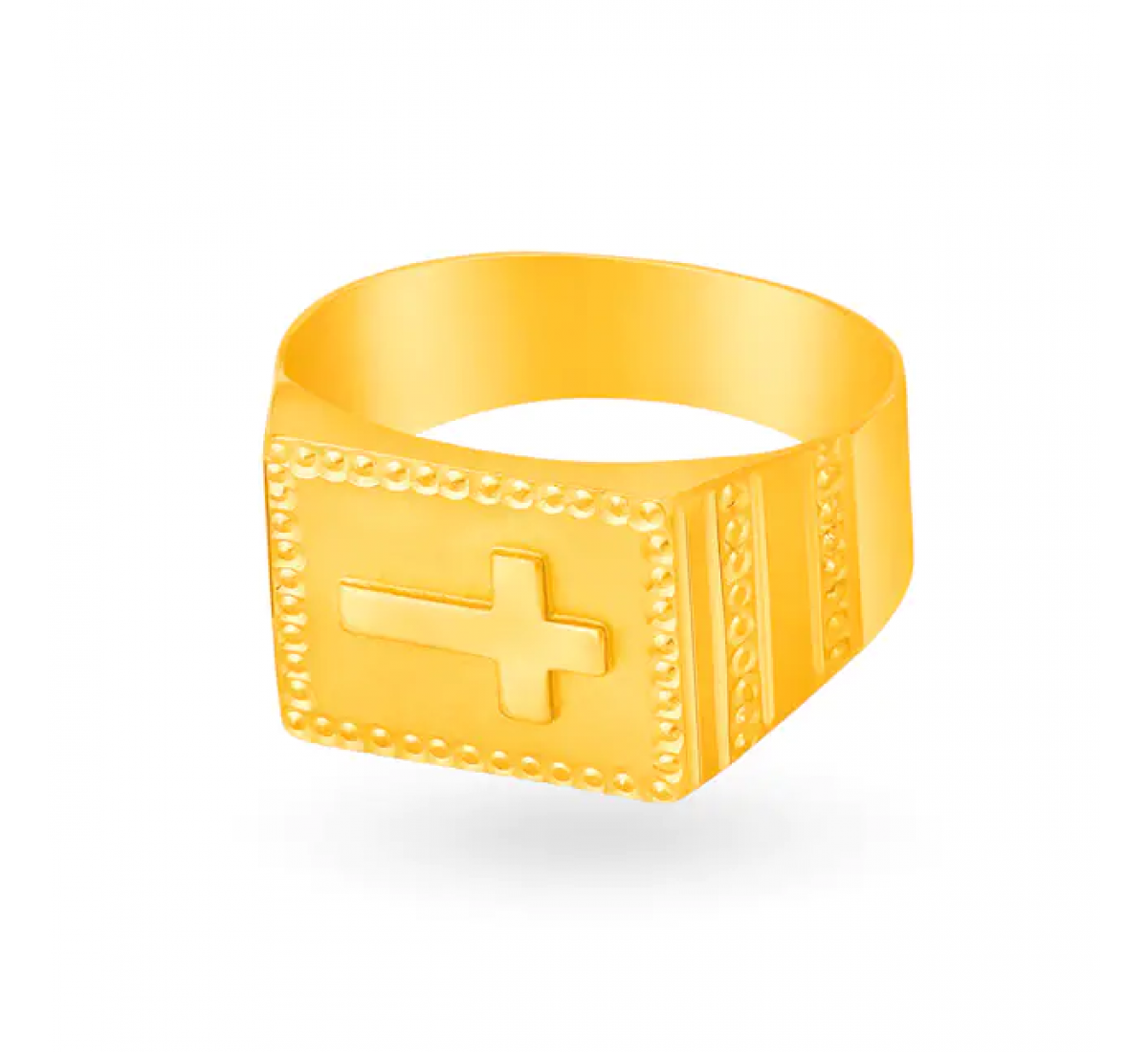Graceful Gold Cross Ring