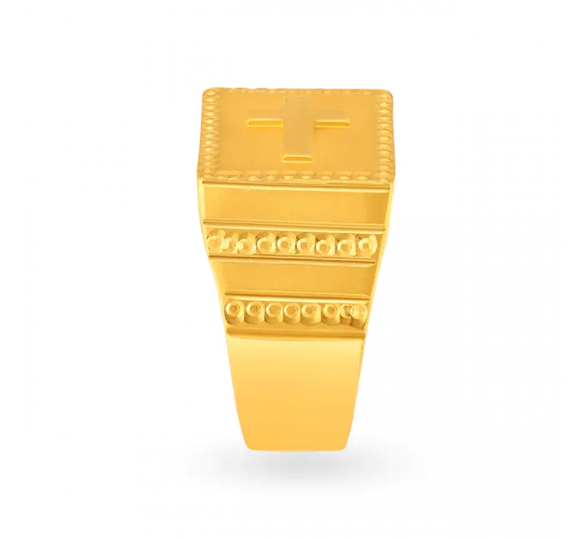 Graceful Gold Cross Ring