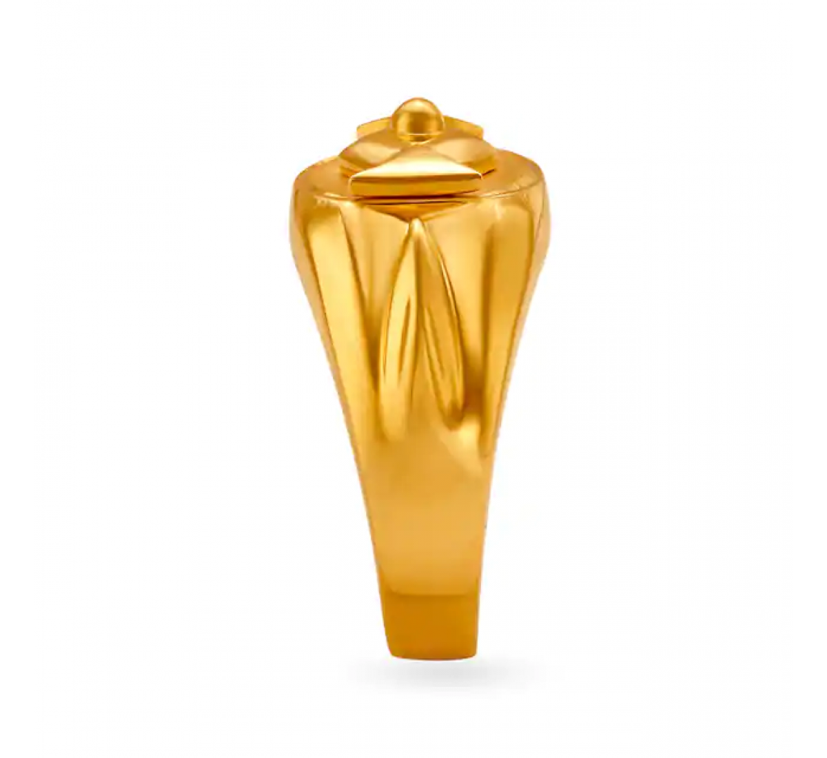 Surreal Engraved Gold Ring