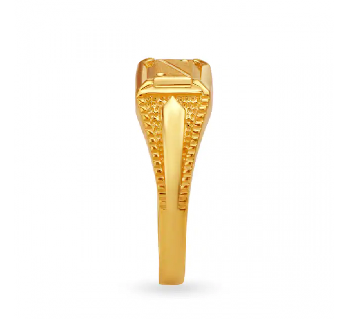 Striking Gold Etched Ring