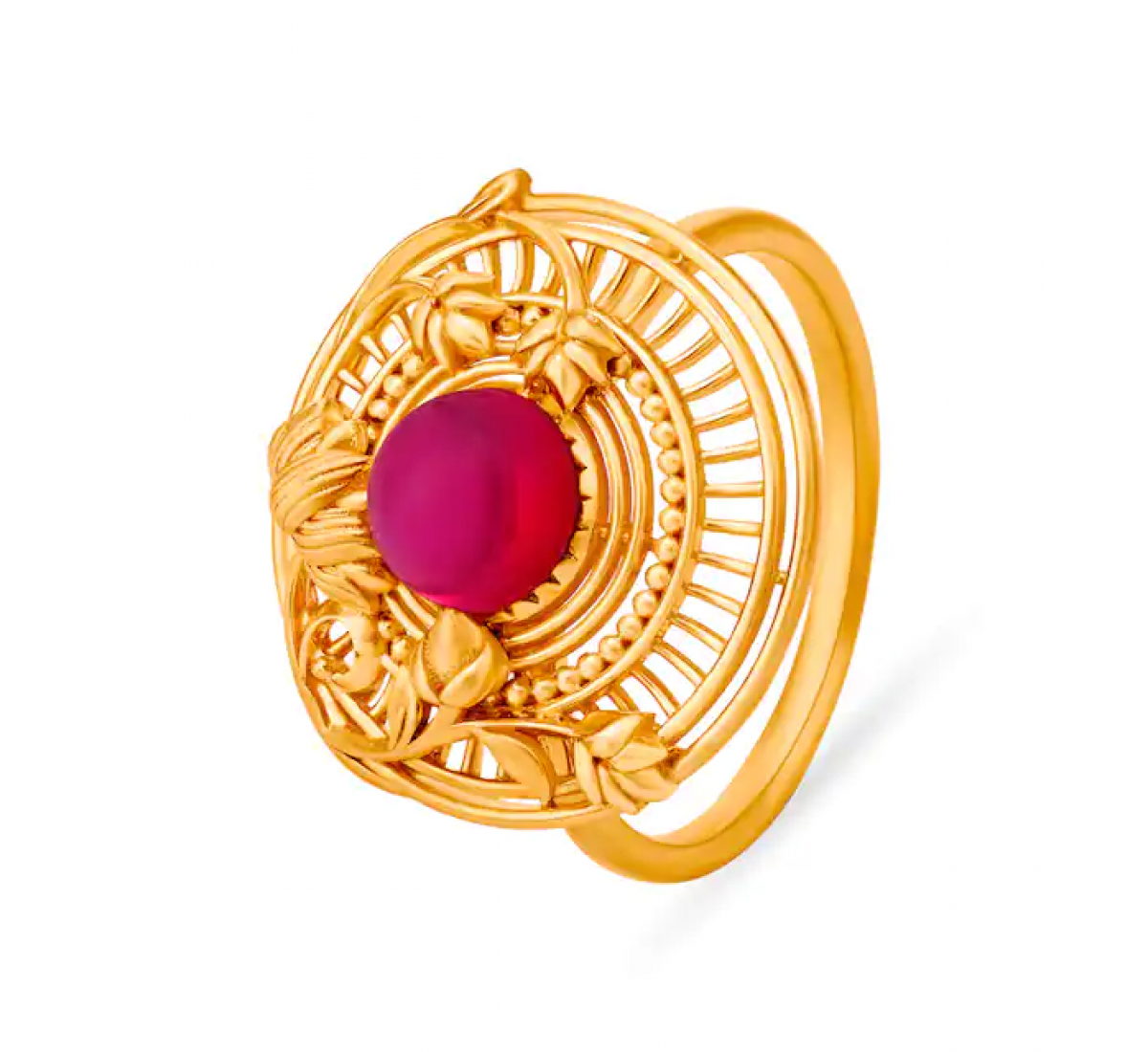 Regal Gold Floral Ring