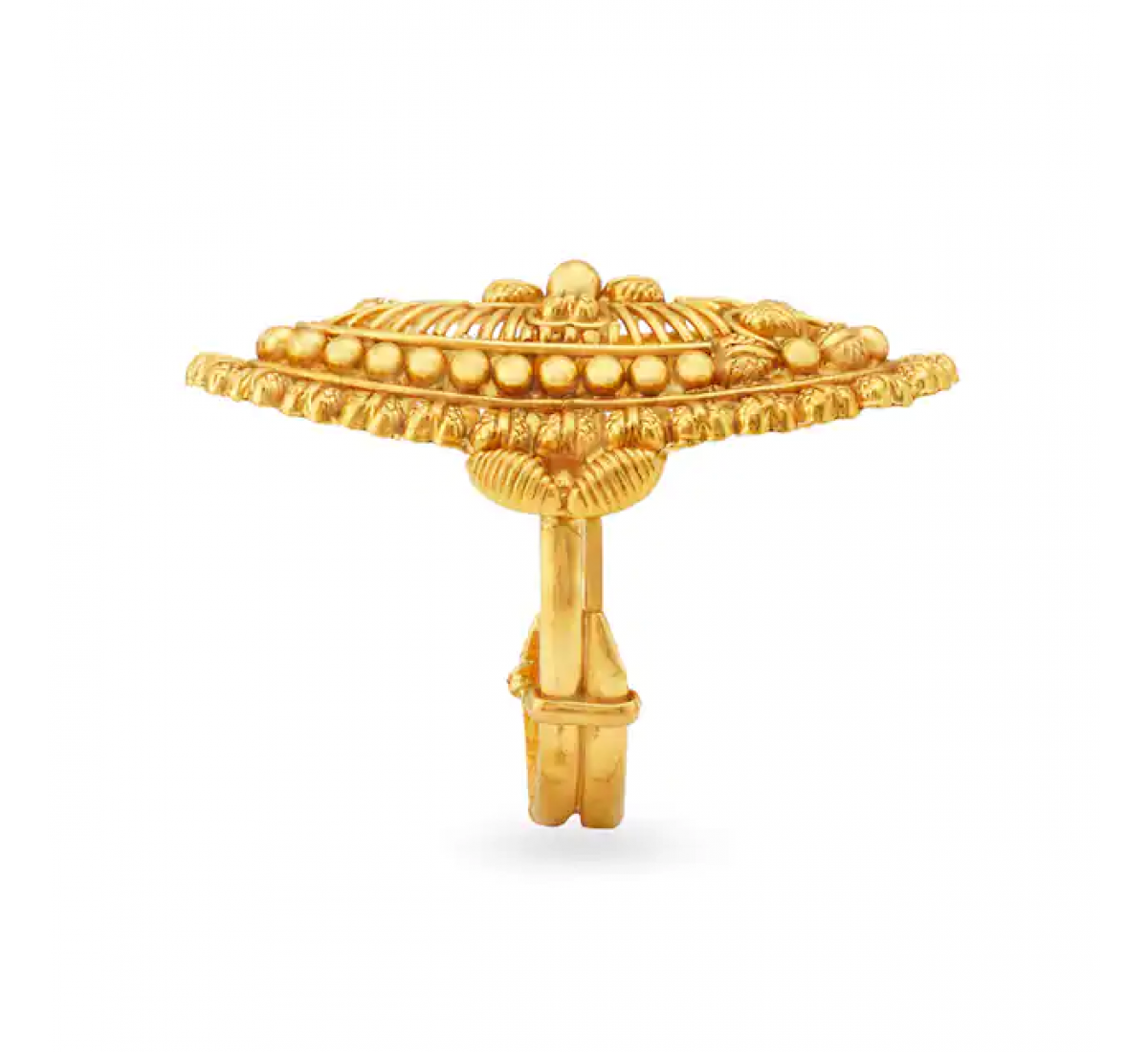 Floral Boat Gold Ring