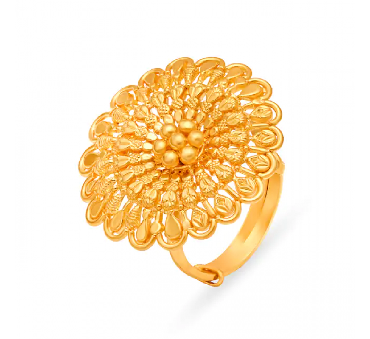 Showstopper Gold Floral Ring