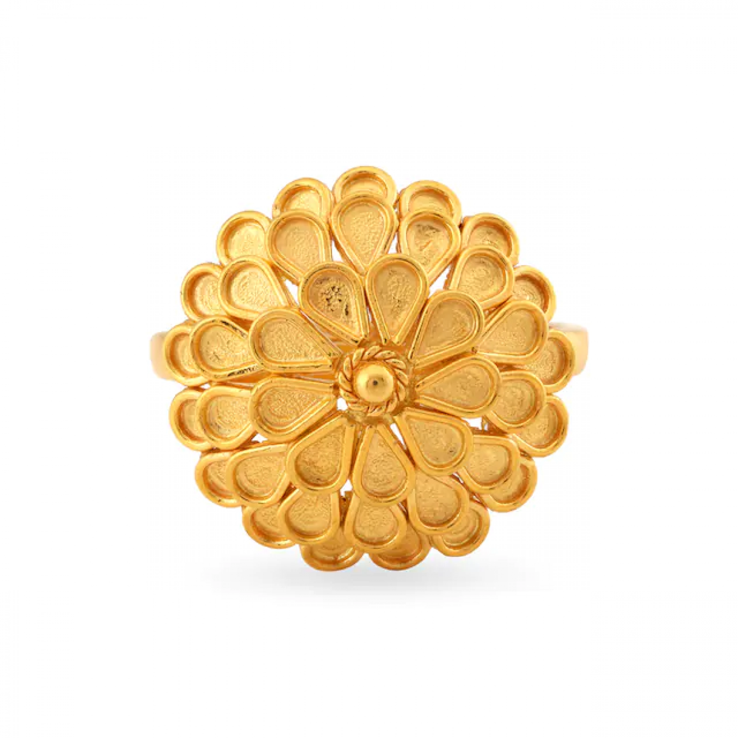 Palm Elegant Floral Gold Ring