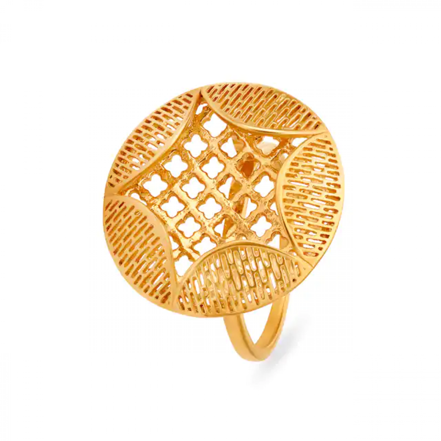 Sophisticated Gold Floral Ring