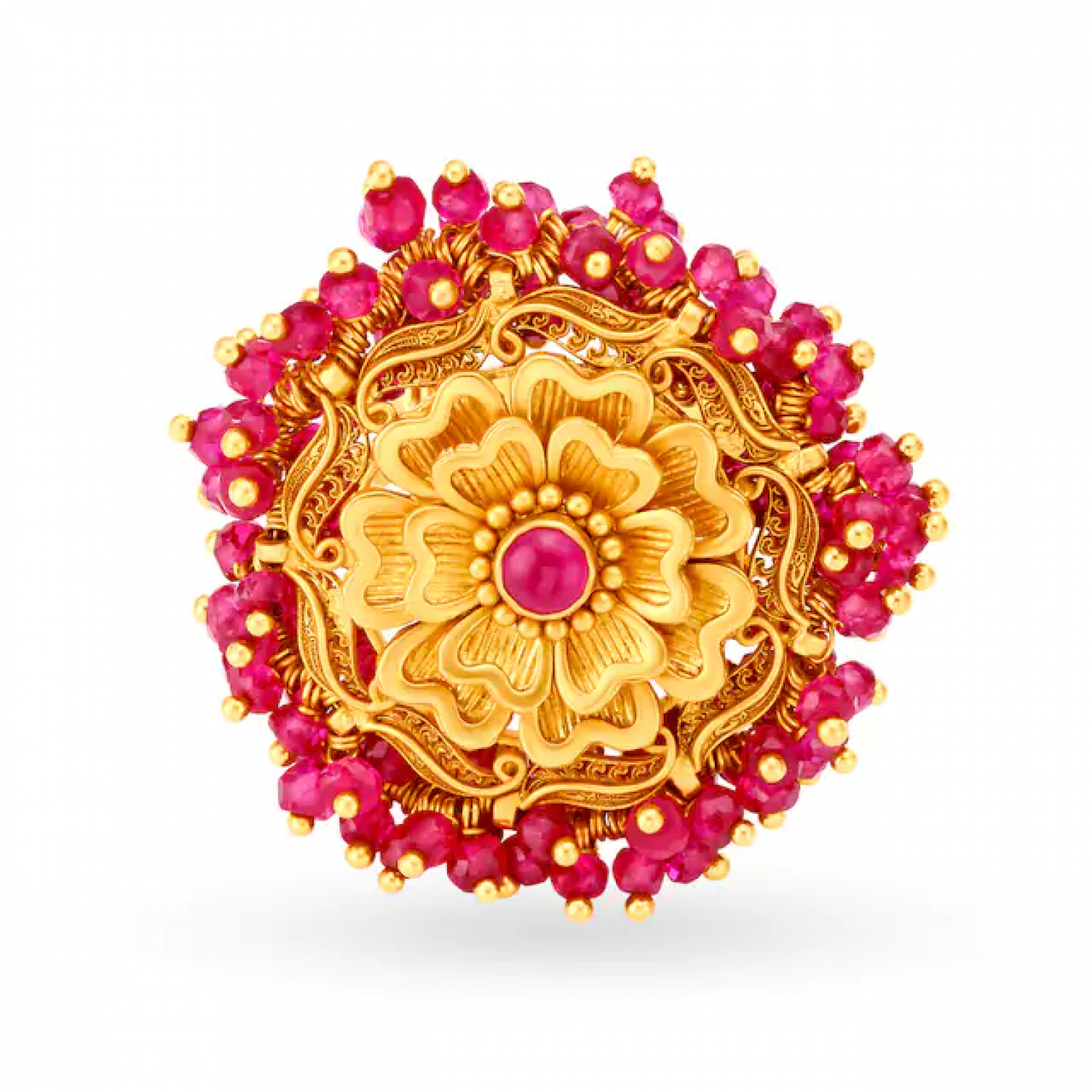 Majestic Floral Gold Ring