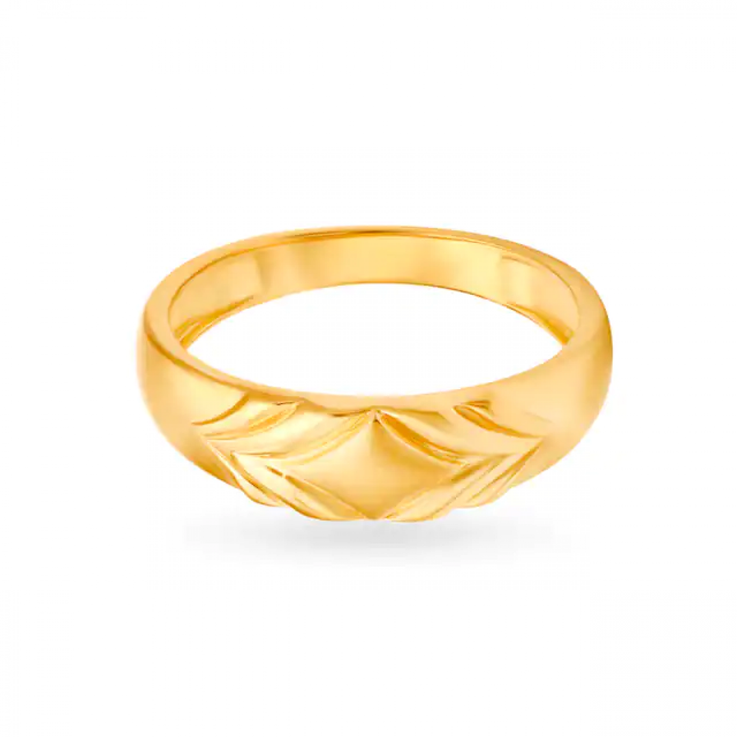 Concentric Patterned Gold Ring