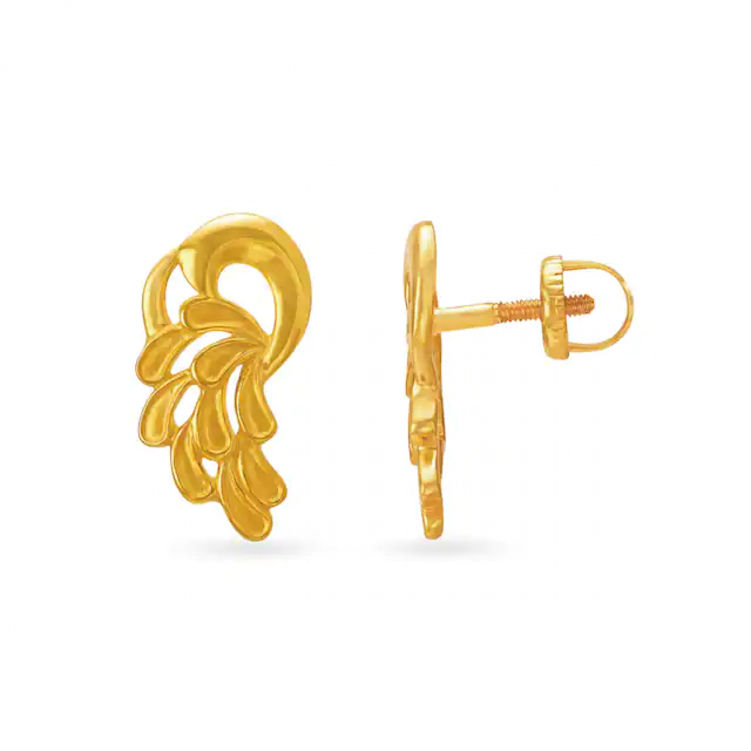 Fancy Peacock Gold Earring