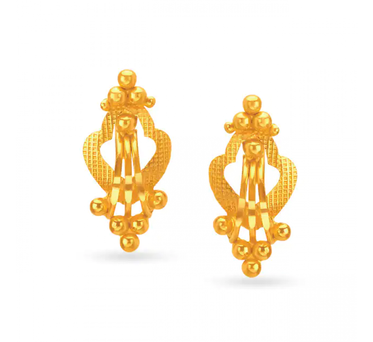 Stately Tiered Gold Studs