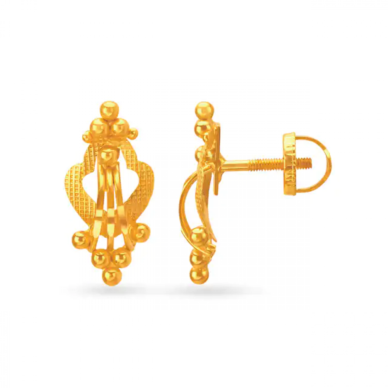 Stately Tiered Gold Studs