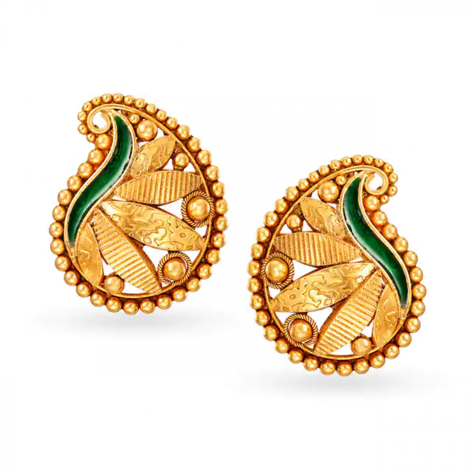Jaya Beated Fancy Gold Stud