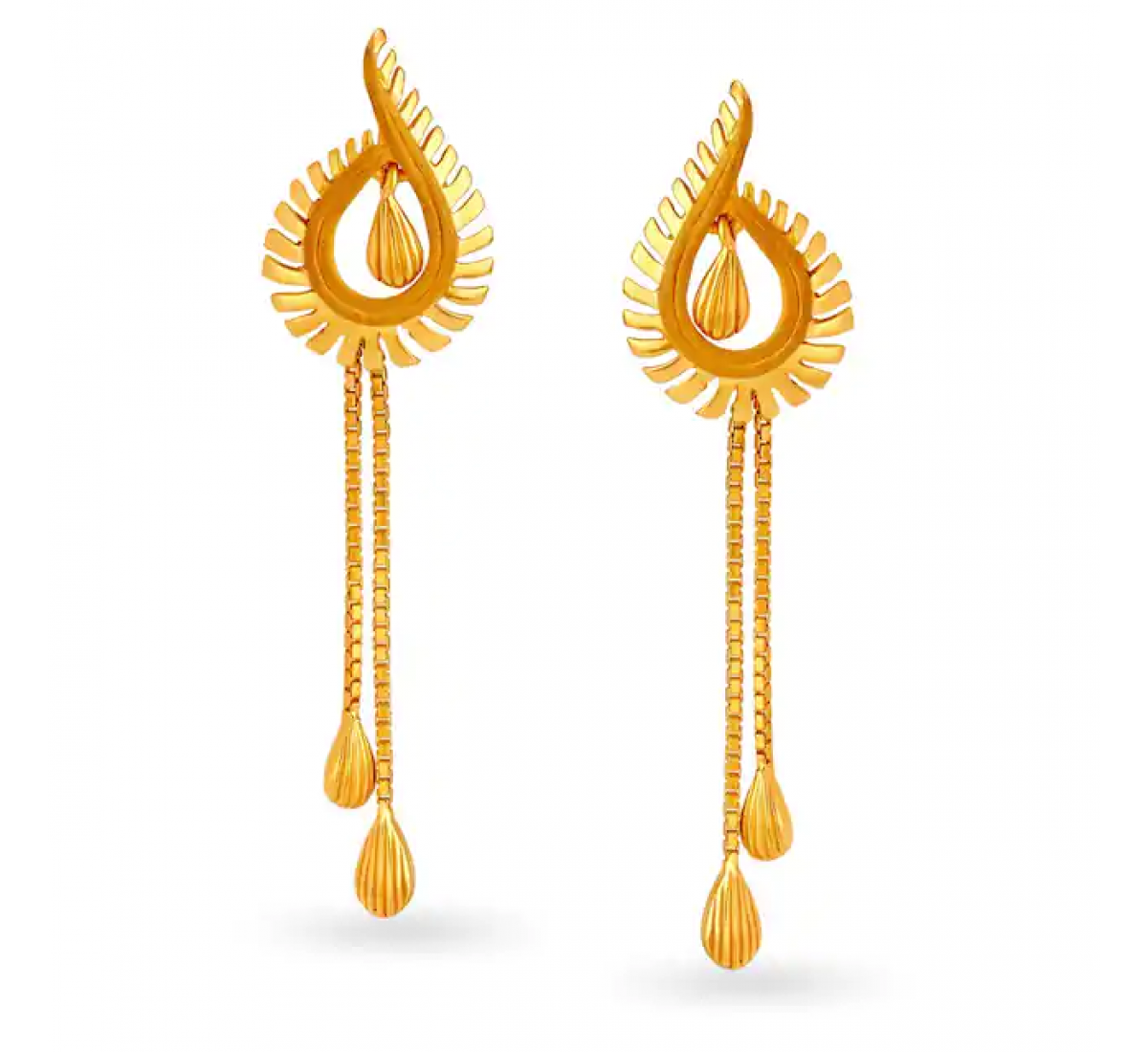 Jaswini Drop Gold Earrings