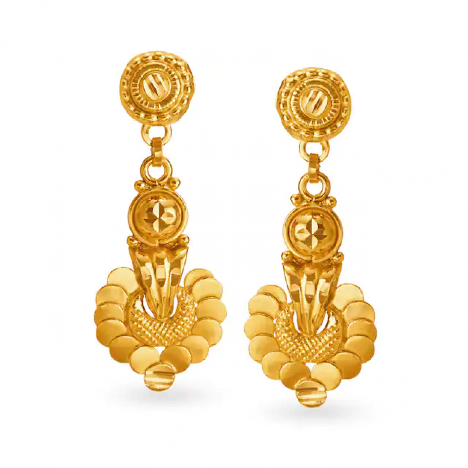 Gita Floral Gold Drop Earrings